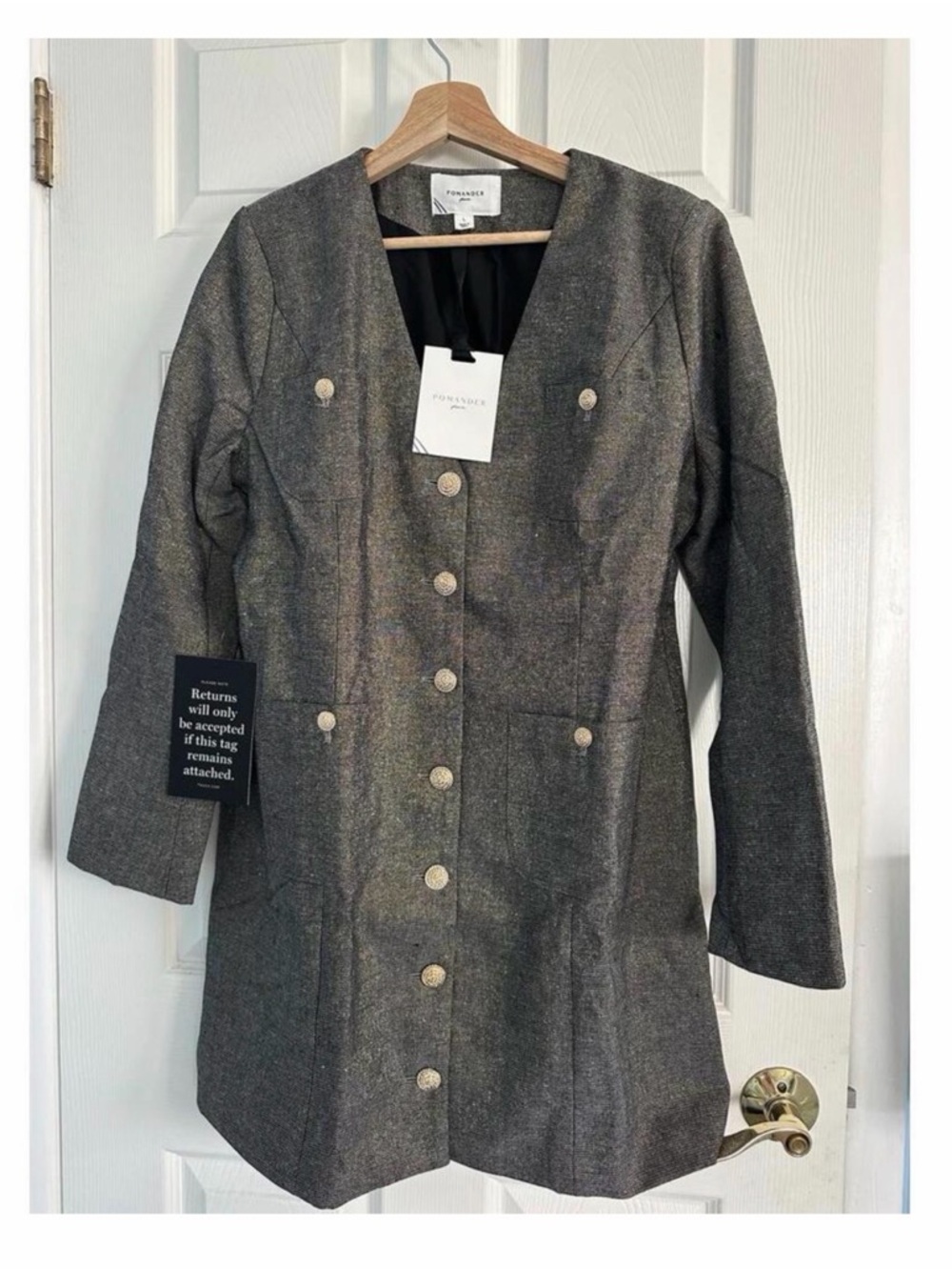 Metallic Tweed Dress